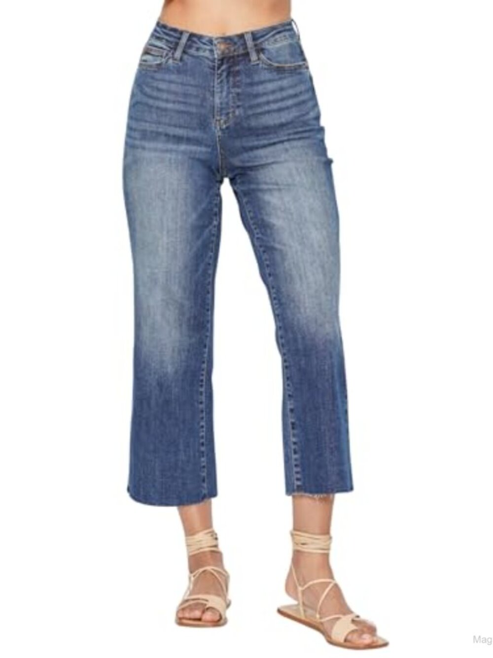 Judy Blue Dolly High Rise Crop Wide Leg Jeans